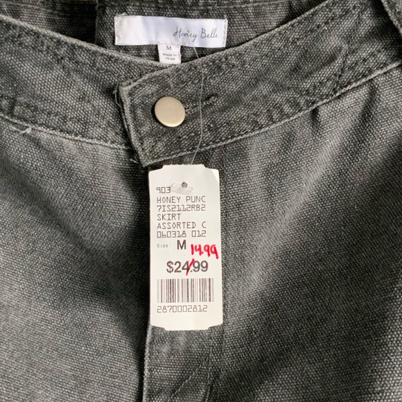 Never Worn Dark Grey Denim Skirt - Picture 3 of 3